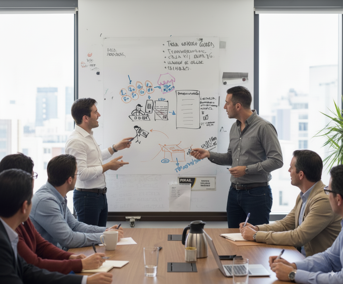 Equipo de ConsultansGC en sesión de estrategia.