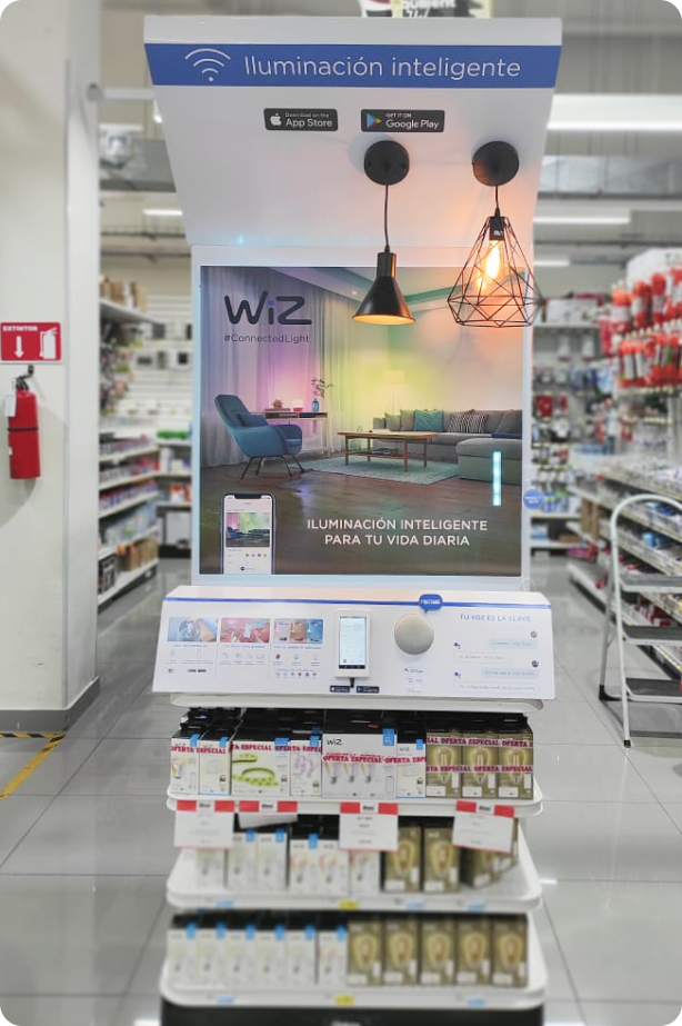 Punto de experiencia WiZ en tienda
