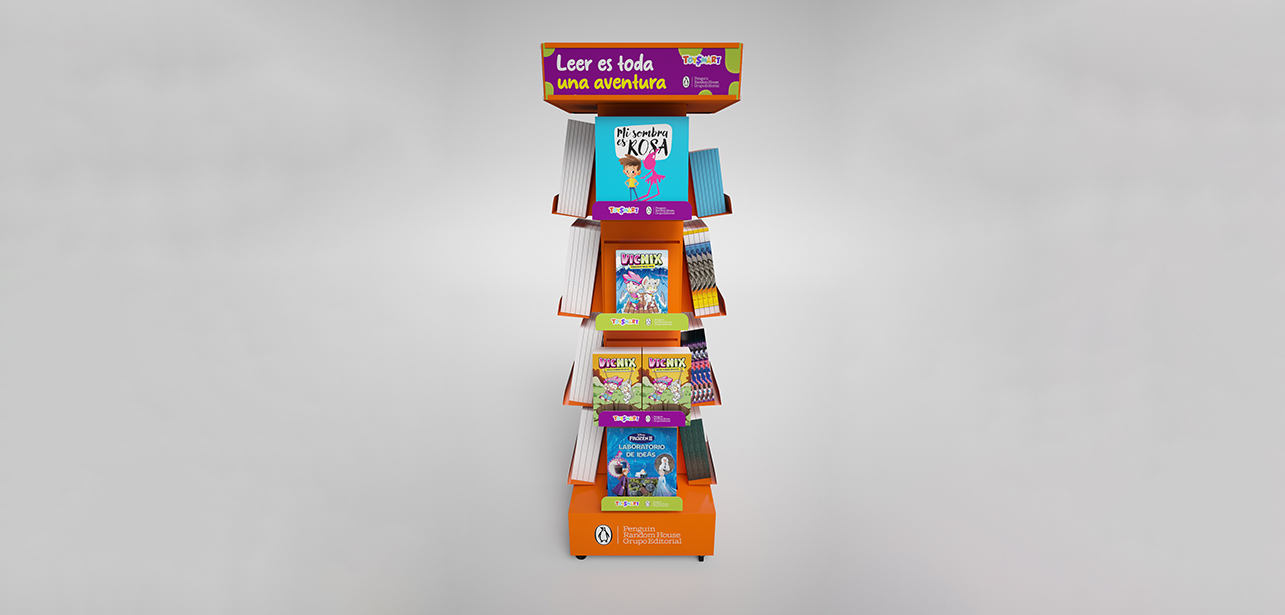 Librero Toysmart finalizado y con libros